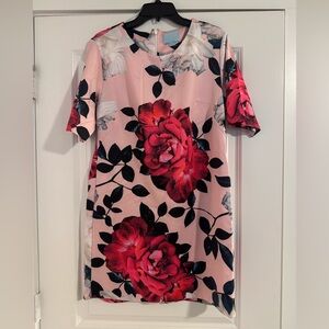 Cece Floral Pink Dress